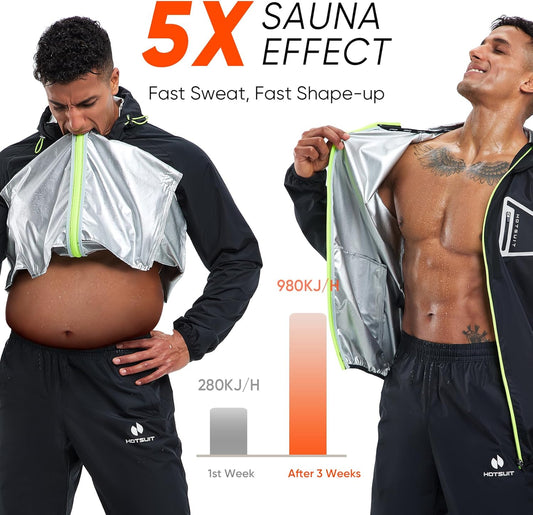 Men's Anti-Rip Sauna Suit for Boxing and Workout Performance