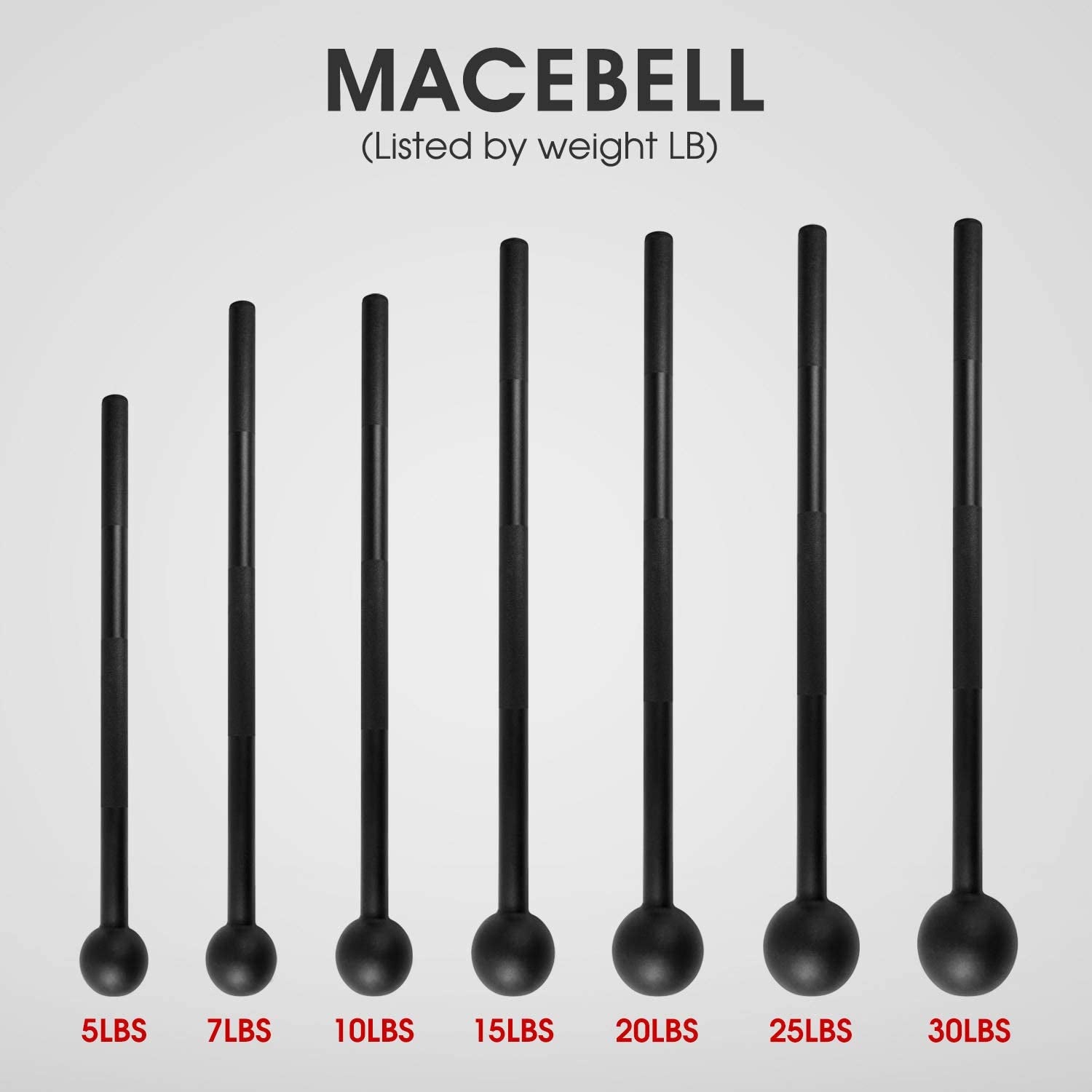 Steel Mace Bell for Comprehensive Strength Training - Full Body Workouts for Muscles, Shoulders, Grips, and Forearms - Available in 5, 7, 10, 15, 20, 25, and 30 LB for Both Men and Women