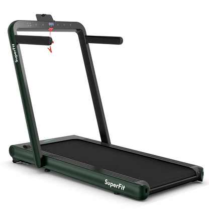 Superfit 4.75HP 2-in-1 Folding Treadmill with Remote App Control for Home Use