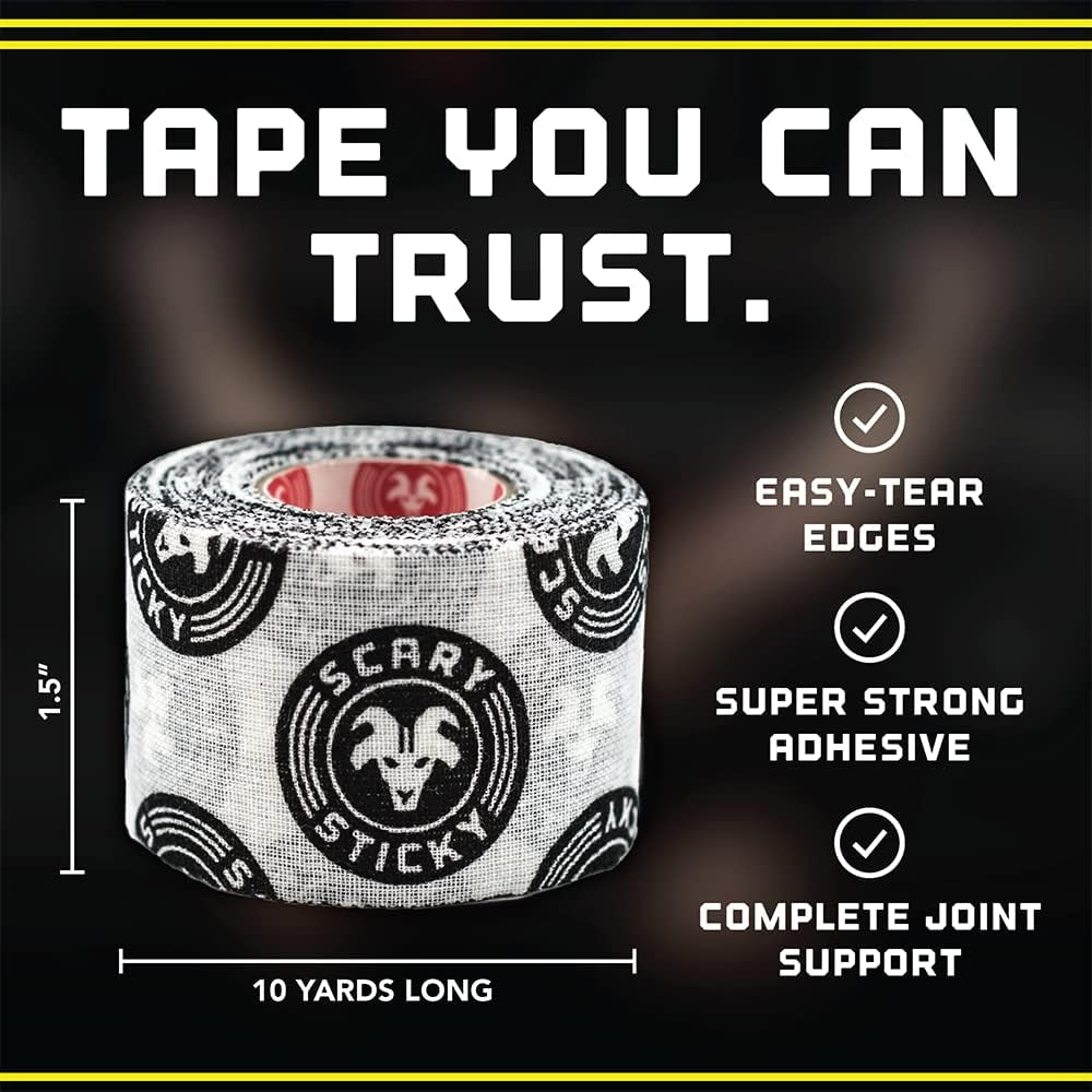Scary Sticky Premium Athletic Tape for Weightlifting and Hook Grip Support – Durable Adhesion for Intense Workouts and Lifts