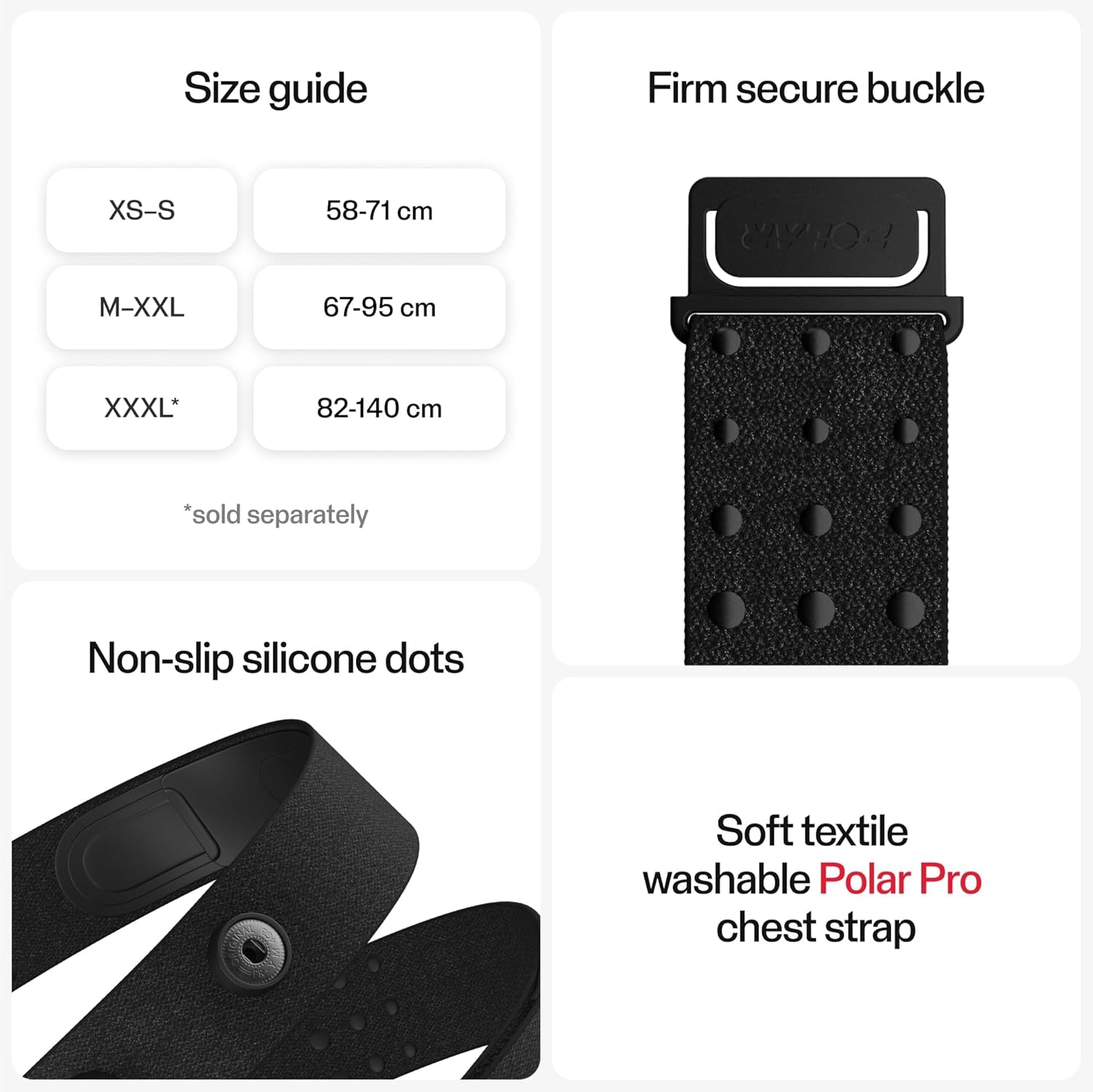H10 Heart Rate Monitor Chest Strap - ANT+ and Bluetooth Waterproof HR Sensor for Men and Women