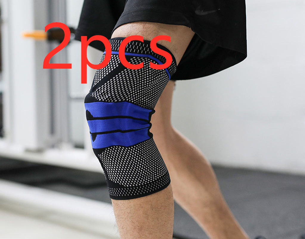 Professional Sports Running Knee Pads with Brace and Strap for Fitness Protection