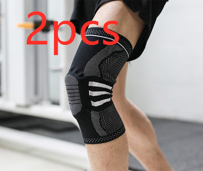 Professional Sports Running Knee Pads with Brace and Strap for Fitness Protection