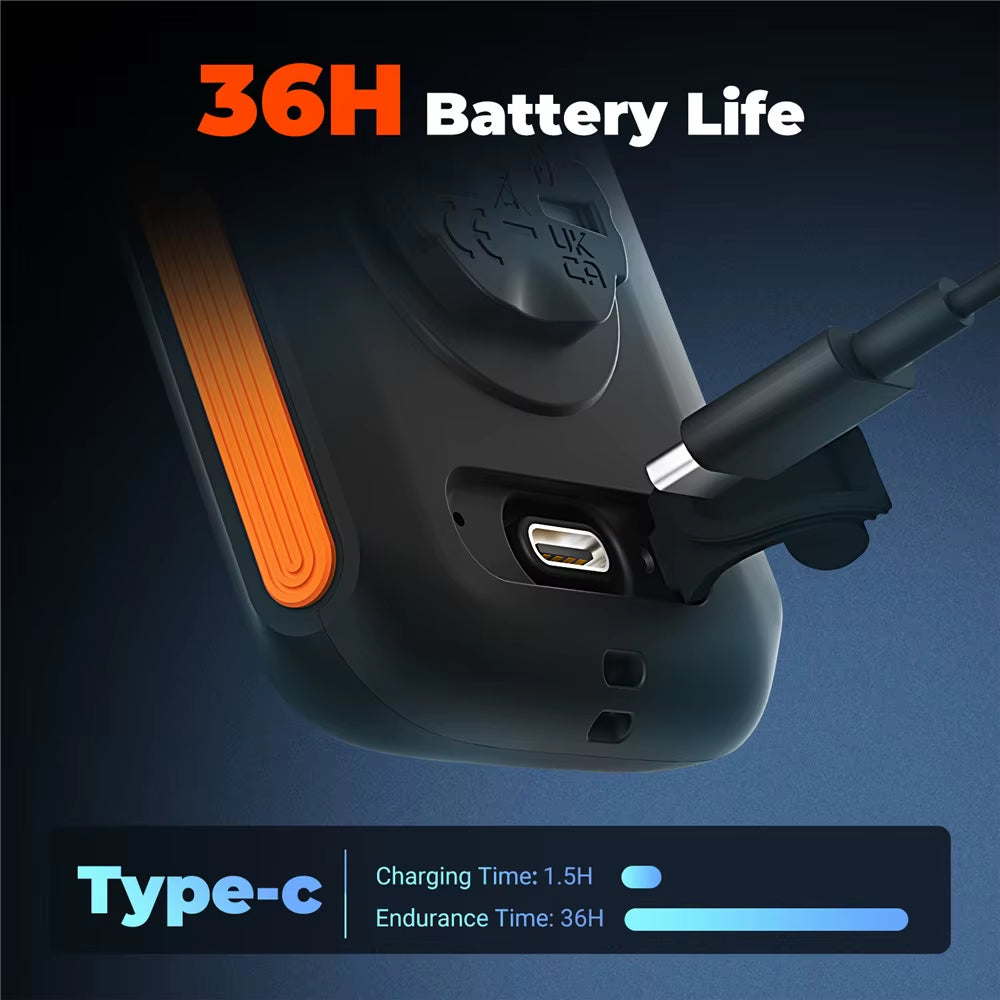 BC200 Wireless GPS Bicycle Computer - Bluetooth 5.0 and ANT+ Enabled Bike Speedometer and Odometer with 2.6-Inch Display, App Synchronization, Slope, and Altitude Tracking