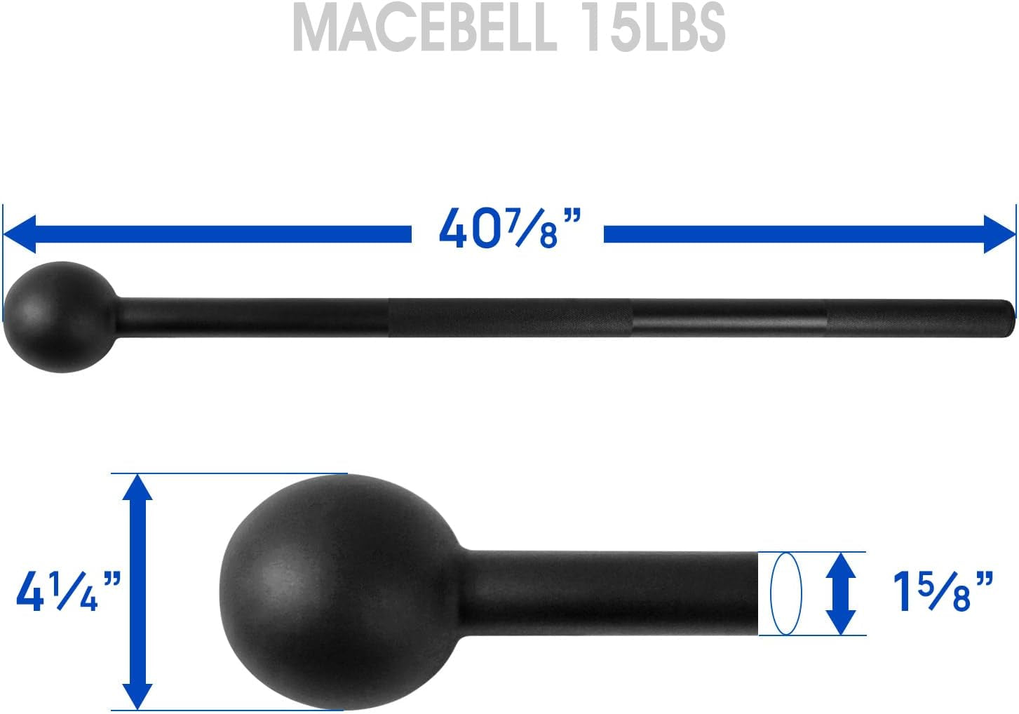 Steel Mace Bell for Comprehensive Strength Training - Full Body Workouts for Muscles, Shoulders, Grips, and Forearms - Available in 5, 7, 10, 15, 20, 25, and 30 LB for Both Men and Women