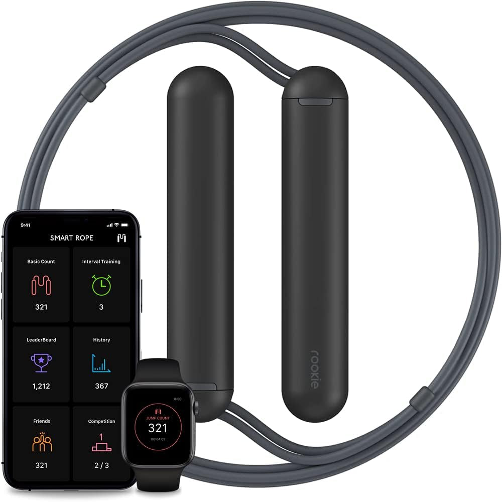 Smart Rope Rookie - Bluetooth-Enabled Adjustable Jump Rope with App Connectivity for Fitness Tracking and Workouts