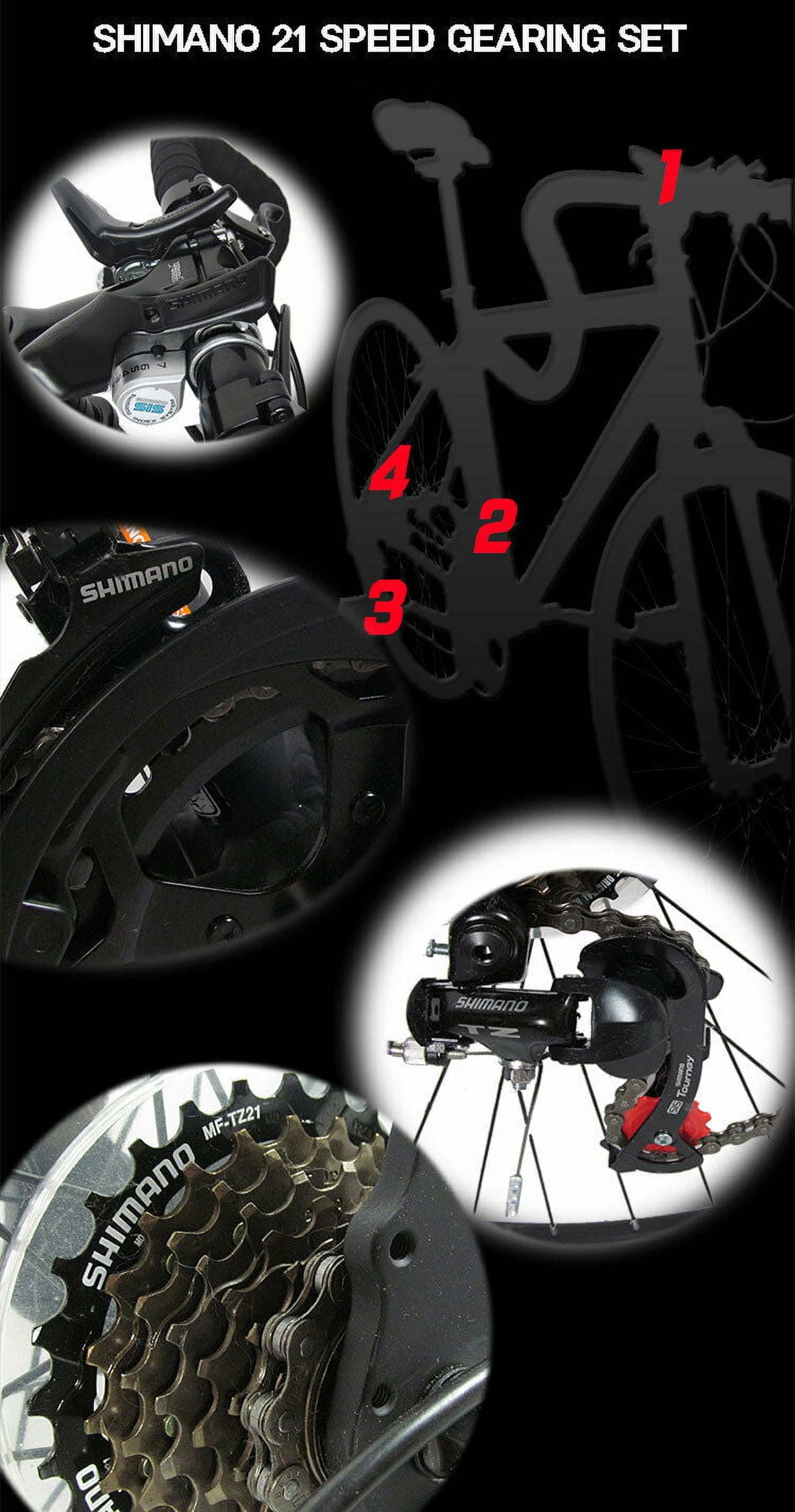 TEMPO 1.0 700C Road Bike - 21-Speed Racing Bicycle in Blue and White, 53cm Frame