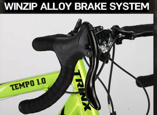 TEMPO 1.0 700C Road Bike - 21-Speed Racing Bicycle in Blue and White, 53cm Frame