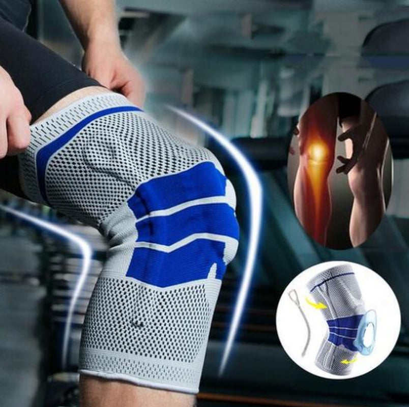 Professional Sports Running Knee Pads with Brace and Strap for Fitness Protection
