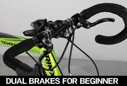 TEMPO 1.0 700C Road Bike - 21-Speed Racing Bicycle in Blue and White, 53cm Frame