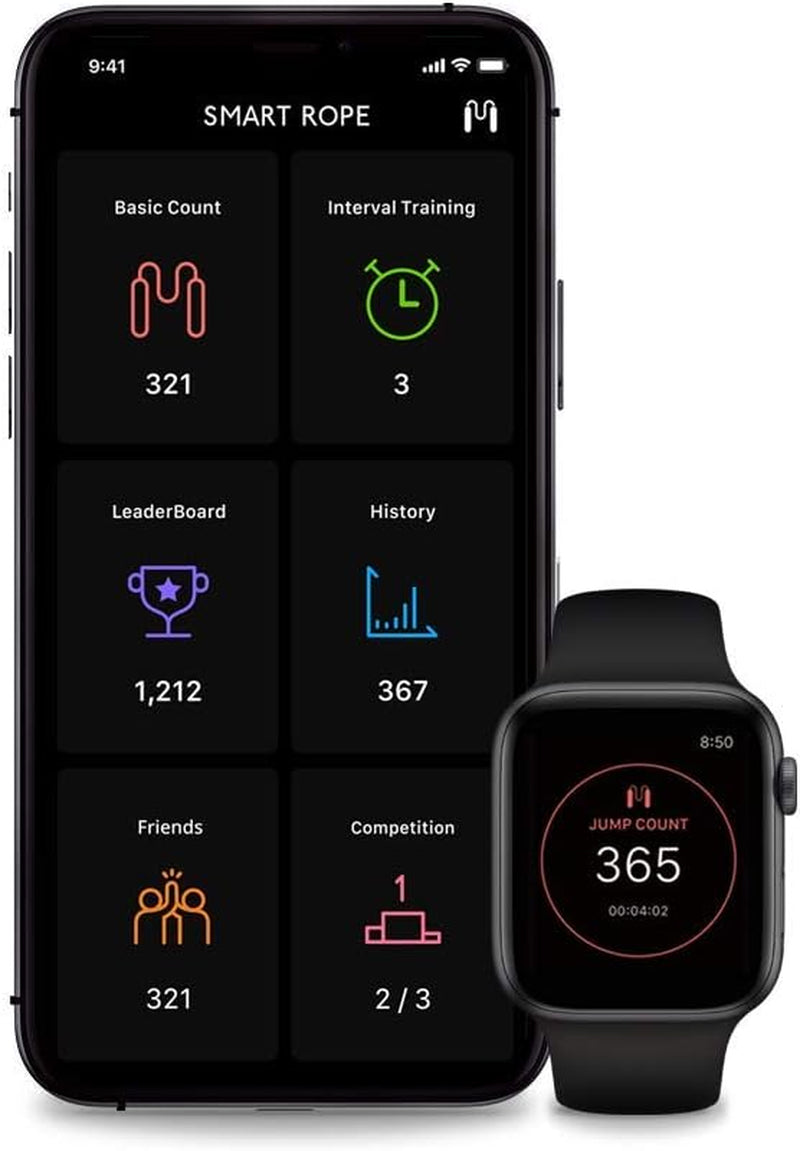 Smart Rope Rookie - Bluetooth-Enabled Adjustable Jump Rope with App Connectivity for Fitness Tracking and Workouts