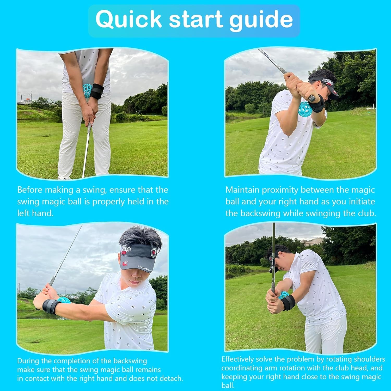 Professional Golf Training Aid - Smart Ball Swing Trainer for Beginners and Advanced Players