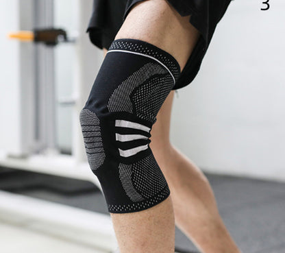 Professional Sports Running Knee Pads with Brace and Strap for Fitness Protection