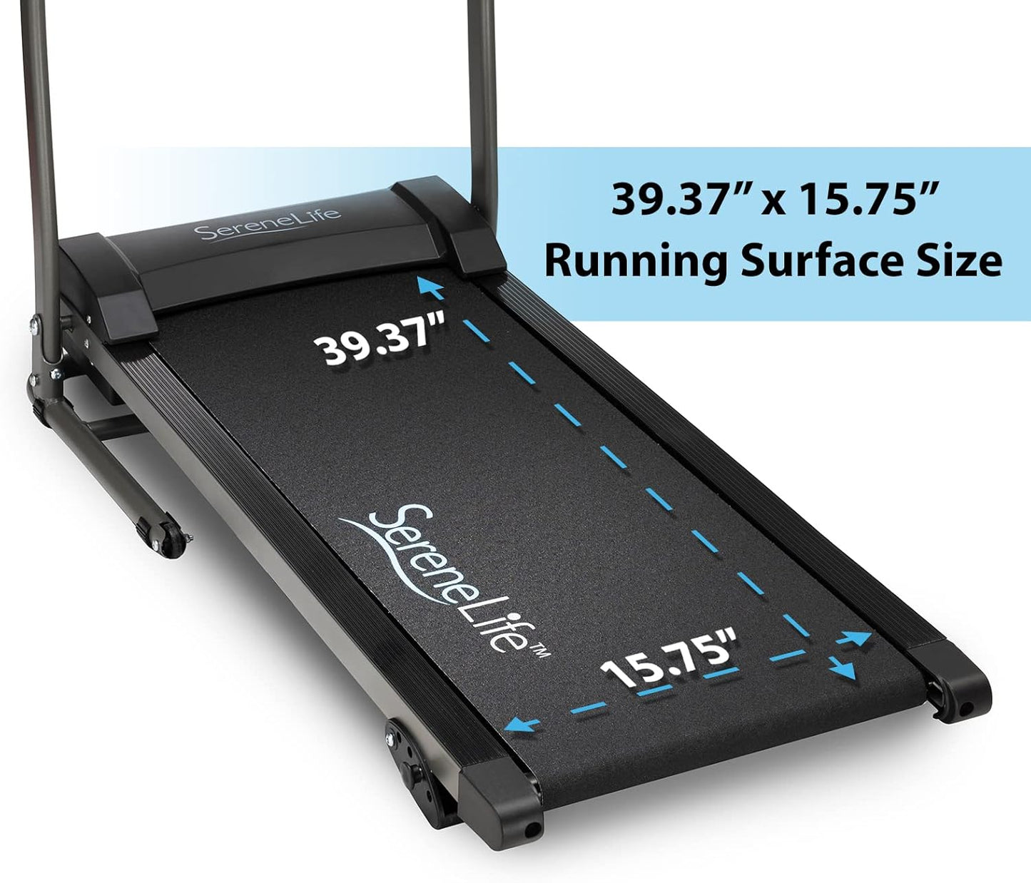 Folding Treadmill - Compact Home Fitness Equipment with LCD Display for Walking and Running - Cardio Exercise Machine with Adjustable Programs, Bluetooth Connectivity, 4 Incline Levels, and 12 Training Modes