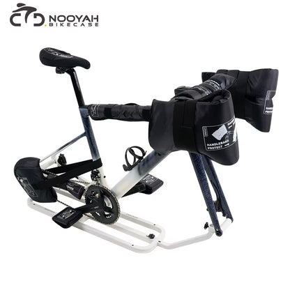 Bicycle Travel Case with Aluminum Stand | No Handlebar or Pedal Removal | Shock-Absorbing Wheels | Ideal for Airline Travel
