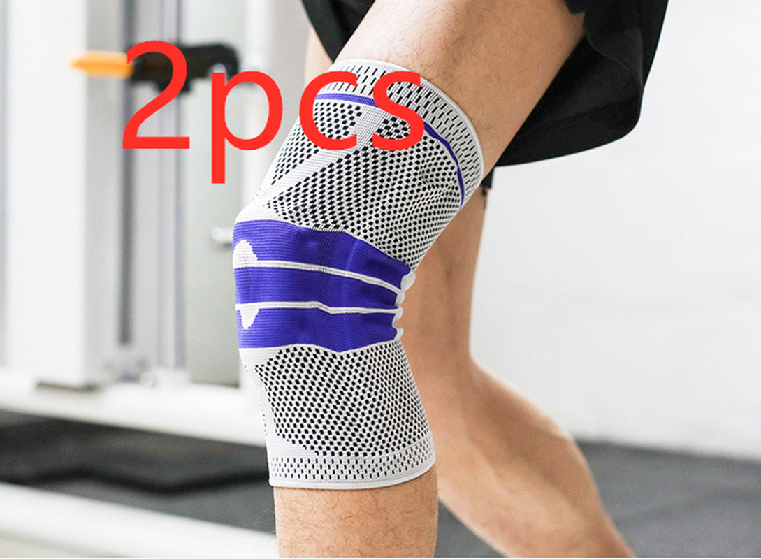 Professional Sports Running Knee Pads with Brace and Strap for Fitness Protection