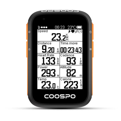 BC200 Wireless GPS Bicycle Computer - Bluetooth 5.0 and ANT+ Enabled Bike Speedometer and Odometer with 2.6-Inch Display, App Synchronization, Slope, and Altitude Tracking